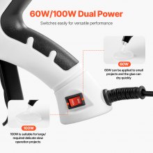 Mini Hot Glue Gun with 60/100W Dual Power and 20 Pcs Glue Sticks for Arts Craft