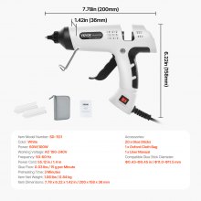 Mini Hot Glue Gun with 60/100W Dual Power and 20 Pcs Glue Sticks for Arts Craft