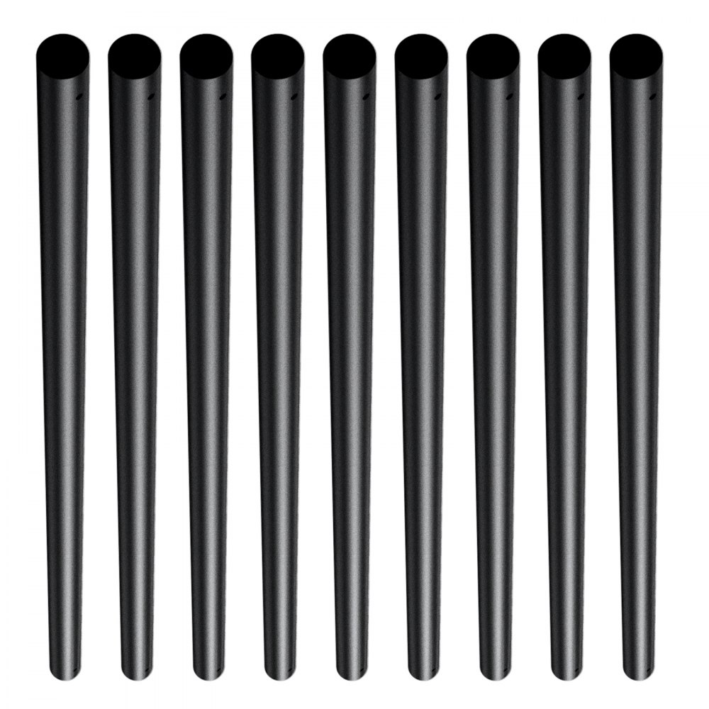 VEVOR Staircase Metal Balusters, 3/4'' Round x 32'' Long Aluminum Decorative Banister Spindles, 101 Pack Deck Baluster with Screws, Classic Hollow Deck Railing Satin Black Powder Coated for Porch