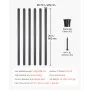 VEVOR Staircase Balusters 101 Pack 26 In Aluminum Spindles with Screws/Rail Caps