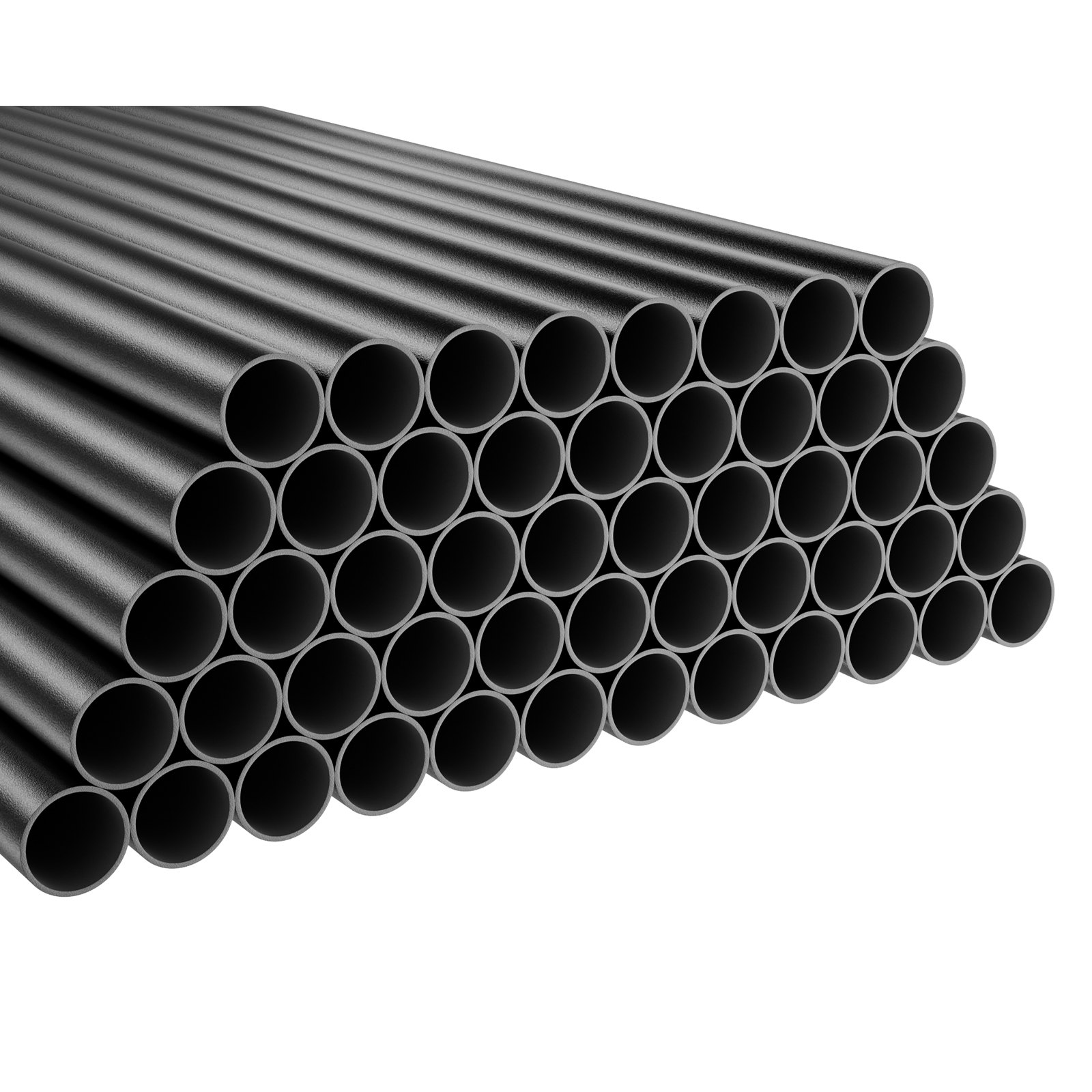 VEVOR 125 Pack Deck Balusters, 66 cm Aluminum Railing Spindles, 1.9 cm Diameter Hollow Round Metal Decking Stair Balusters with Connectors, Screws, for Deck, Porch & Staircase Railing Fence, Black