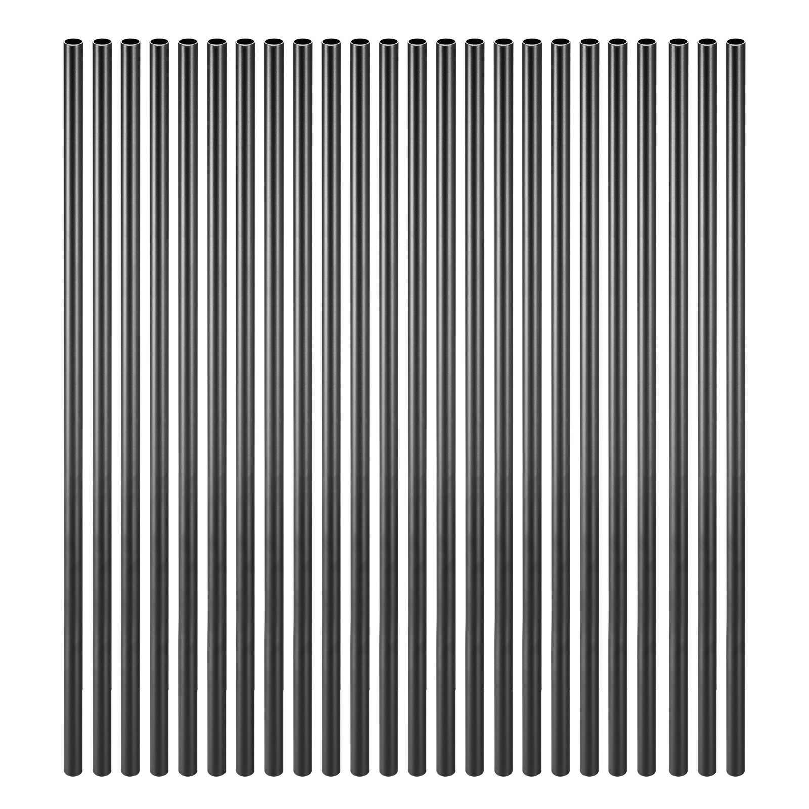 VEVOR Staircase Balusters 51 Pack, 36 In Aluminum Stair Balusters, 3/4 In Water-Proof Round Metal Spindle Railing, Hollow Deck Railing with Rail Caps & Screws for Stairs, Porch, Patio, Fence, Black
