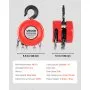 VEVOR Hand Chain Hoist, 1 Ton Capacity, Manual Chain Block with Upgrade G70 Galvanized Chain, 3 m Lifting Height, Heavy Duty Pulley Hoist for Garage Warehouse Automotive Machinery, Red