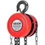 VEVOR Hand Chain Hoist, 1 Ton Capacity, Manual Chain Block with Upgrade G70 Galvanized Chain, 3 m Lifting Height, Heavy Duty Pulley Hoist for Garage Warehouse Automotive Machinery, Red