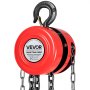 VEVOR Hand Chain Hoist, 1 Ton Capacity, Manual Chain Block with Upgrade G70 Galvanized Chain, 6 m Lifting Height, Heavy Duty Pulley Hoist for Garage Warehouse Automotive Machinery, Red