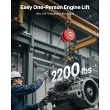 VEVOR Hand Chain Hoist 2200 lbs Capacity 20 ft Manual Chain Block with G70 Chain