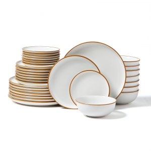 VEVOR VEVOR Service De 32 Assiettes Et Bols En Céramique Pour 8