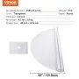 VEVOR Plastic Table Cover, 48 x 48 Inch 2.0 mm Thick Clear Table Protector, Round PVC Desk Mat, Waterproof & Easy Cleaning Desk Pad Tablecloth, for Office Dresser Dining Room Table Night Stand