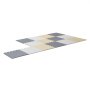 VEVOR - Tapete de juego infantil de 16 piezas, 1 cm de espuma EVA, tapete de juego tipo rompecabezas de 30 x 30 cm con una superficie de 1,5 m², tapete entrelazado para sala de juegos, guardería y sala de estar, color camel, gris y beige.