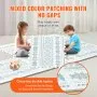 Tapete de brincar infantil VEVOR com 6 peças, tapete de brincar infantil de 1,27 cm com espuma EVA, tapete de brincar quebra-cabeça de 61 cm x 61 cm com cobertura de 7,24 m², tapetes infantis interligados para sala de brincar, berçário, sala de estar, cinza claro