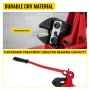 VEVOR 24\" Bench Type Hand Swager, Cutting Capacity 3/8\" Bolt Cutter Bench Type, Hardness 35-45HRC Crimping Tool Bench Wire Rope Cable, Red Swaging Machine for Swaging and Cutting, Arm Bench Swager