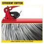 VEVOR 24\" Bench Type Hand Swager, Cutting Capacity 3/8\" Bolt Cutter Bench Type, Hardness 35-45HRC Crimping Tool Bench Wire Rope Cable, Red Swaging Machine for Swaging and Cutting, Arm Bench Swager