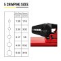 VEVOR Bench Type Hand Swager, 24\" Bench Type Swaging Tool, Bench Type Crimper for 1/16\" 3/32\" 1/8\" 5/32\" 3/16\", CRV (HRC 35-45 Degree) Bench Type Crimping Tool, Bench Swager Tool for Cable Wire
