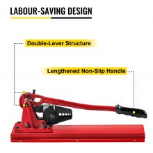 VEVOR Bench Type Hand Swager, 24\" Bench Type Swaging Tool, Bench Type Crimper for 1/16\" 3/32\" 1/8\" 5/32\" 3/16\", CRV (HRC 35-45 Degree) Bench Type Crimping Tool, Bench Swager Tool for Cable Wire