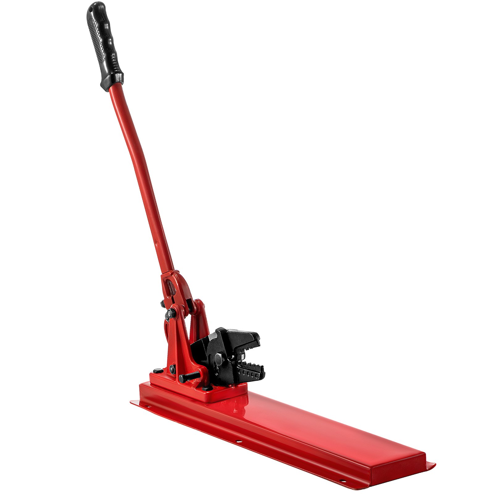 red VEVOR bench swager with long handle and black grip, ready for use.