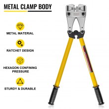 VEVOR Battery Cable Crimping Tool 10-120 mm2, Cable Lug Crimping Tool for Heavy Duty Wire Lugs, Battery Cable Crimper for AWG 8-4/0, Hexagon Lug Crimping Tool for Wire Cable Cutting and Crimping
