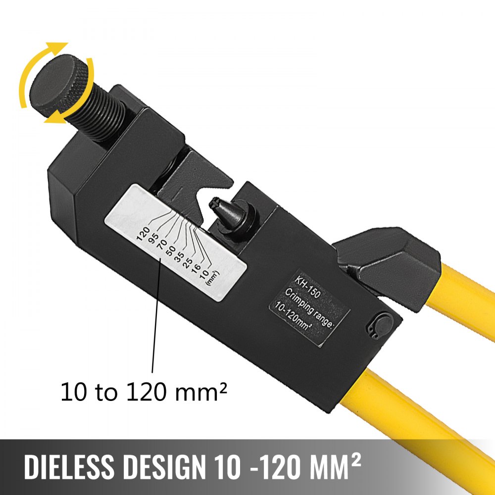 Kh-150 Crimpadora de terminales de anillo de gran calibre 24" Herramienta de prensado de cables 8awg-250mcm