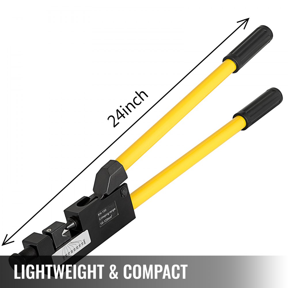 Kh-150 Crimpadora de terminales de anillo de gran calibre 24" Herramienta de prensado de cables 8awg-250mcm