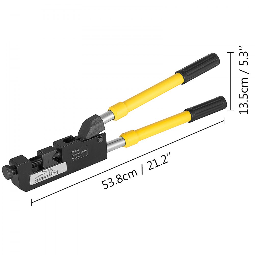 Kh-230 Large Gauge Ring Terminal Crimper 38.5" Wire Crimping Tool 8awg-500mcm