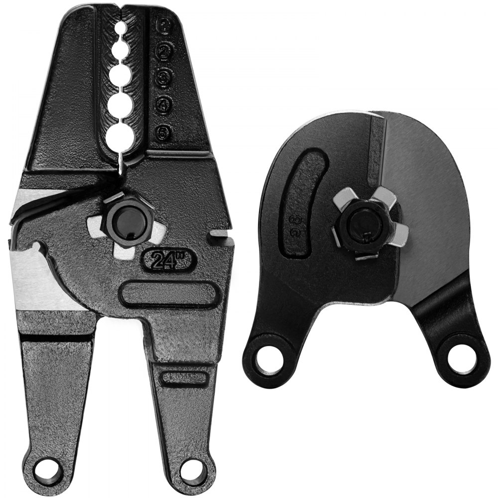 VEVOR Bench Swager Tool 24\" Wire Rope Swaging Tool with Crimper Cable Bolt Cutter Head Bench Crimper 1/16\"-3/16\" Aluminum/Copper Sleeves Bench Cable Alloy Steel Crimper Swager for1/2\" Wire Rope Fe