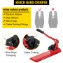 VEVOR Bench Swager Tool 24\" Wire Rope Swaging Tool with Crimper Cable Bolt Cutter Head Bench Crimper 1/16\"-3/16\" Aluminum/Copper Sleeves Bench Cable Alloy Steel Crimper Swager for1/2\" Wire Rope Fe