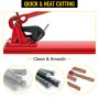 VEVOR Bench Swager Tool 24\" Wire Rope Swaging Tool with Crimper Cable Bolt Cutter Head Bench Crimper 1/16\"-3/16\" Aluminum/Copper Sleeves Bench Cable Alloy Steel Crimper Swager for1/2\" Wire Rope Fe