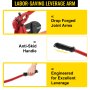 VEVOR Bench Swager Tool 24\" Wire Rope Swaging Tool with Crimper Cable Bolt Cutter Head Bench Crimper 1/16\"-3/16\" Aluminum/Copper Sleeves Bench Cable Alloy Steel Crimper Swager for1/2\" Wire Rope Fe