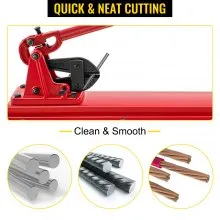 VEVOR Bench Swager Tool 24" Wire Rope Swaging Tool w/Crimper Cable Bolt Cutter Head Bench Crimper 1/16"-3/16" Aluminum/Copper Sleeves Bench Cable Alloy Steel Crimper Swager for1/2" Wire Rope Ferrules