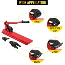 VEVOR Bench Swager Tool 24" Wire Rope Swaging Tool w/Crimper Cable Bolt Cutter Head Bench Crimper 1/16"-3/16" Aluminum/Copper Sleeves Bench Cable Alloy Steel Crimper Swager for1/2" Wire Rope Ferrules