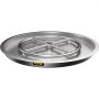 VEVOR Drop in Fire Pit Pan, 19" x 19" Round Fire Pit Burner, Stainless Steel Gas Fire Pan, Fire Pit Burner Pan w/ 1 Pack Volcanic Rock Fire Pit Insert w/ 90K BTU for Keeping Warm w/ Family & Friends