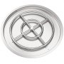 VEVOR Drop in Fire Pit Pan, 25" x 25" Round Fire Pit Burner, Stainless Steel Gas Fire Pan, Fire Pit Burner Pan w/ 1 Pack Volcanic Rock Fire Pit Insert w/ 150K BTU for Keeping Warm w/ Family & Friends