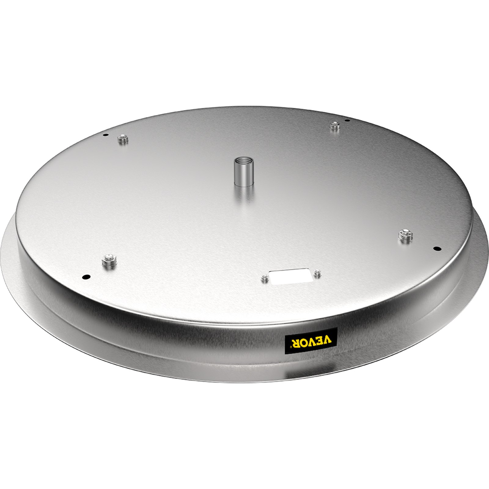 VEVOR Drop in Fire Pit Pan, 31" x 31" Round Fire Pit Burner, Stainless Steel Gas Fire Pan, Fire Pit Burner Pan w/ 1 Pack Volcanic Rock Fire Pit Insert w/ 300K BTU for Keeping Warm w/ Family & Friends