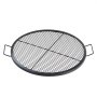 VEVOR X-Marks Fire Pit Grill Grate, Round Cooking Grate, Heavy Duty Steel Campfire BBQ Grill Grid with Handle and Support X Wire, Portable Camping Cookware for Outside Party & Gathering, 30 Inch Black