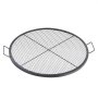 VEVOR X-Marks Fire Pit Grill Grate, Round Cooking Grate, Heavy Duty Steel Campfire BBQ Grill Grid with Handle and Support X Wire, Portable Camping Cookware for Outside Party & Gathering, 36 Inch Black