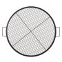 VEVOR X-Marks Fire Pit Grill Grate, Round Cooking Grate, Heavy Duty Steel Campfire BBQ Grill Grid with Handle and Support X Wire, Portable Camping Cookware for Outside Party & Gathering, 36 Inch Black