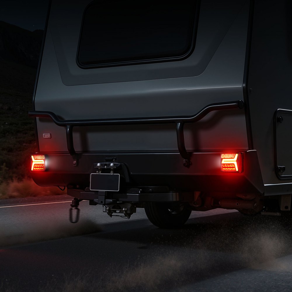 VEVOR Trailer Lights, 2PCS Square Magnetic LED Trailer Tail Lights Kit with Stop Brake Turn Tail License Lamp, Waterproof Tow Lighting Kit with Wiring Harness for Boat Truck Camper RV Snowmobile Bus