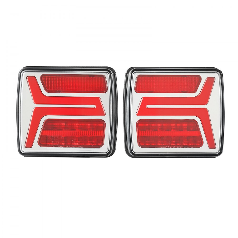 VEVOR Trailer Lights, 2PCS Square Magnetic LED Trailer Tail Lights Kit with Stop Brake Turn Tail License Lamp, Waterproof Tow Lighting Kit with Wiring Harness for Boat Truck Camper RV Snowmobile Bus