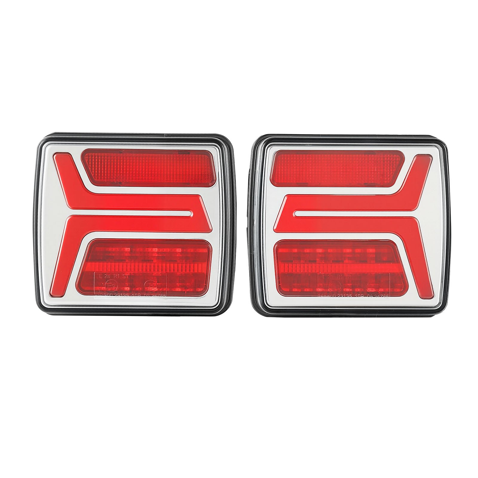 VEVOR Trailer Lights, 2PCS Square Magnetic LED Trailer Tail Lights Kit with Stop Brake Turn Tail License Lamp, Waterproof Tow Lighting Kit with Wiring Harness for Boat Truck Camper RV Snowmobile Bus