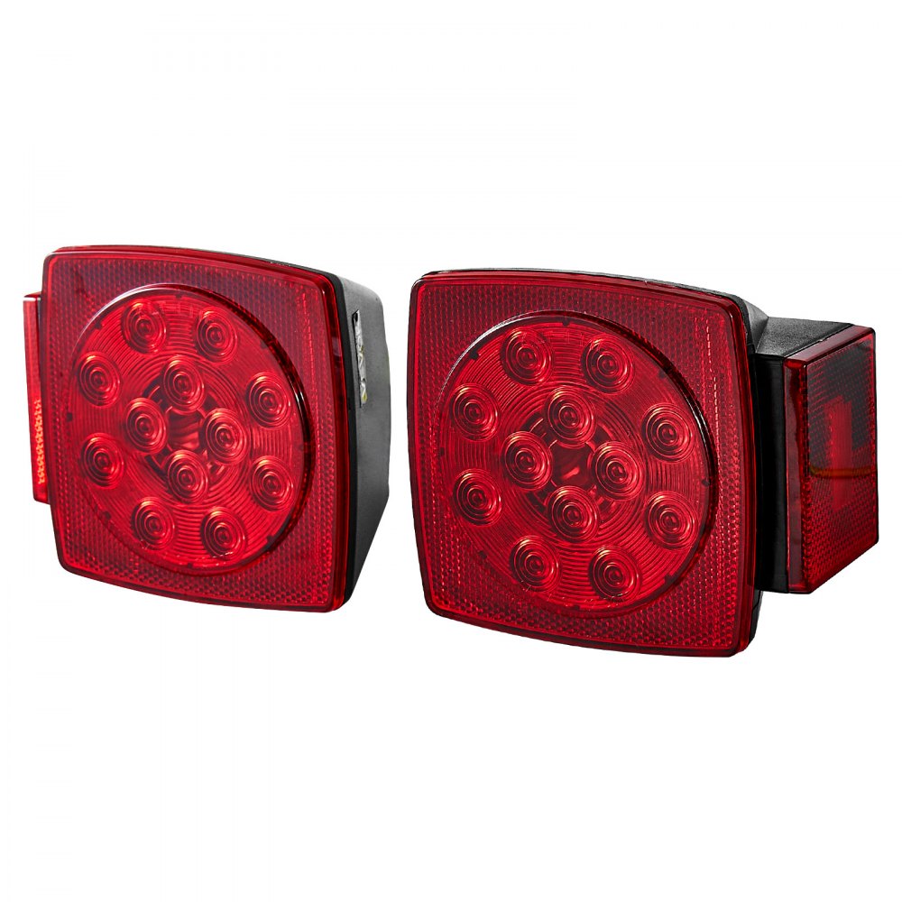 VEVOR Trailer Lights, LED Trailer Tail Lights Kit with Stop Brake Turn Tail License Plate Clearance Lamp, Waterproof Tow Lighting Kit with Wiring Harness for Boat Truck Camper RV Snowmobile Caravan