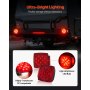 VEVOR Trailer Lights, LED Trailer Tail Lights Kit with Stop Brake Turn Tail License Plate Clearance Lamp, Waterproof Tow Lighting Kit with Wiring Harness for Boat Truck Camper RV Snowmobile Caravan