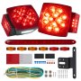 VEVOR Trailer Lights, LED Trailer Tail Lights Kit with Stop Brake Turn Tail License Plate Clearance Lamp, Waterproof Tow Lighting Kit with Wiring Harness for Boat Truck Camper RV Snowmobile Caravan