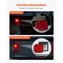 VEVOR Trailer Lights, 12V LED Trailer Tail Lights Kit with Stop Brake Turn Tail License Plate Clearance Lamp, Waterproof Tow Lighting Kit with Wiring Harness for Boat Truck Camper RV Snowmobile Bus