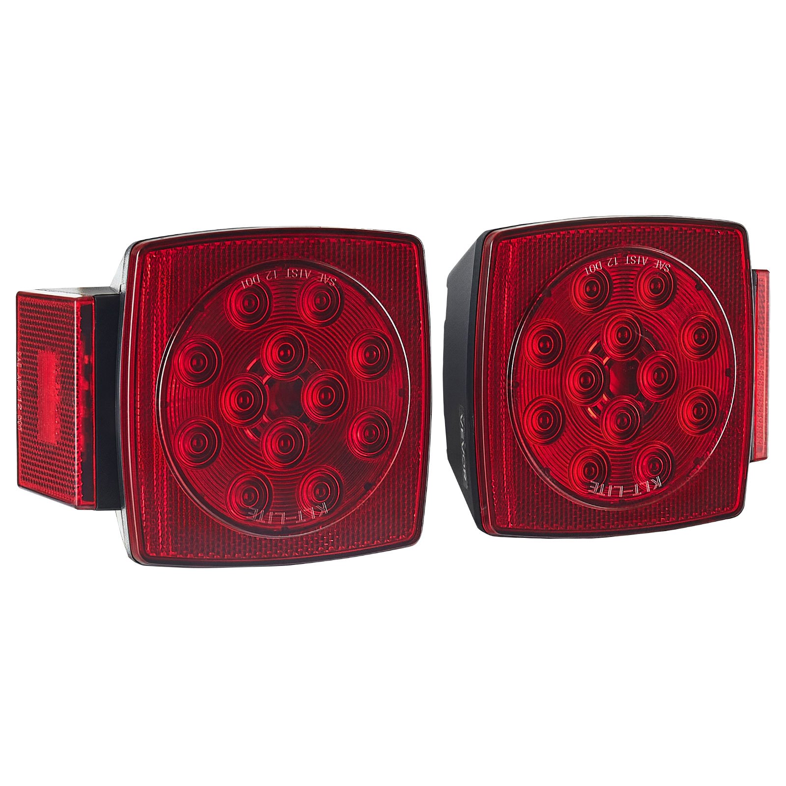 VEVOR Trailer Lights, LED Trailer Tail Lights Kit with Stop Brake Turn Tail License Plate Clearance Lamp, Waterproof Tow Lighting Kit with Wiring Harness for Boat Truck Camper RV Snowmobile Caravan