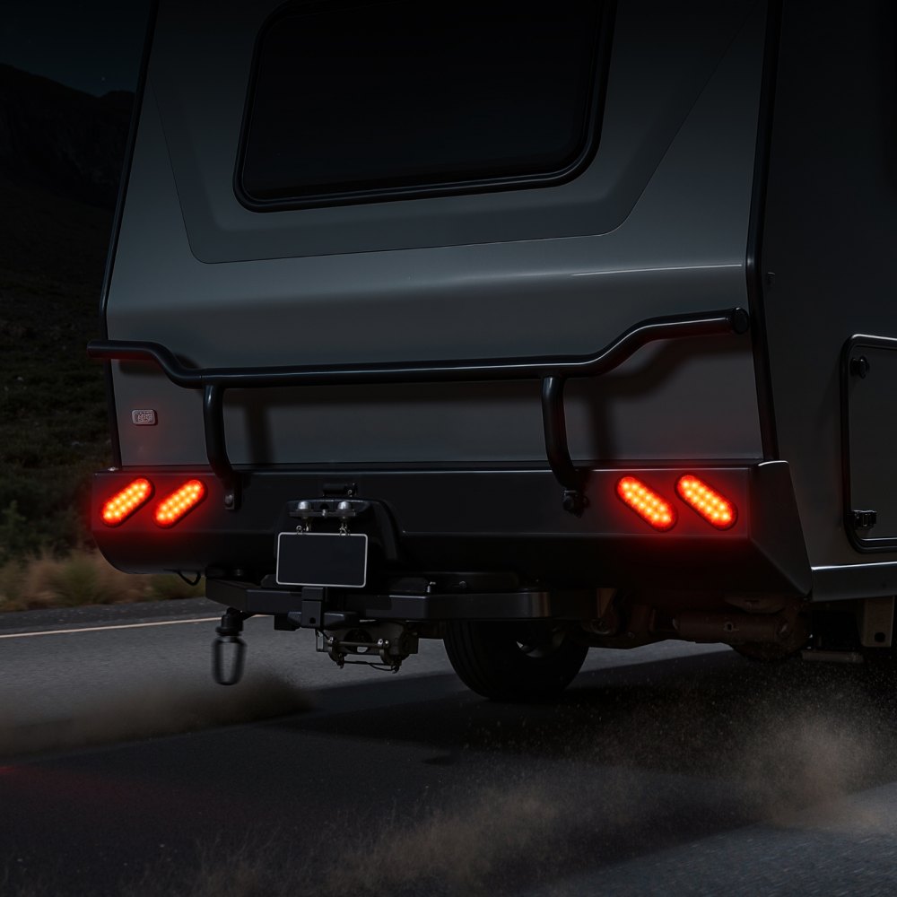 VEVOR Trailer Lights, 4PCS Oval LED Trailer Tail Lights Kit with Stop Brake Turn Tail Lamp, Waterproof Tow Lighting Kit for Boat Truck Camper RV Snowmobile Bus Caravan, Dual Mounting Options, Red