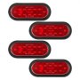 VEVOR Trailer Lights, 4PCS Oval LED Trailer Tail Lights Kit with Stop Brake Turn Tail Lamp, Waterproof Tow Lighting Kit for Boat Truck Camper RV Snowmobile Bus Caravan, Dual Mounting Options, Red