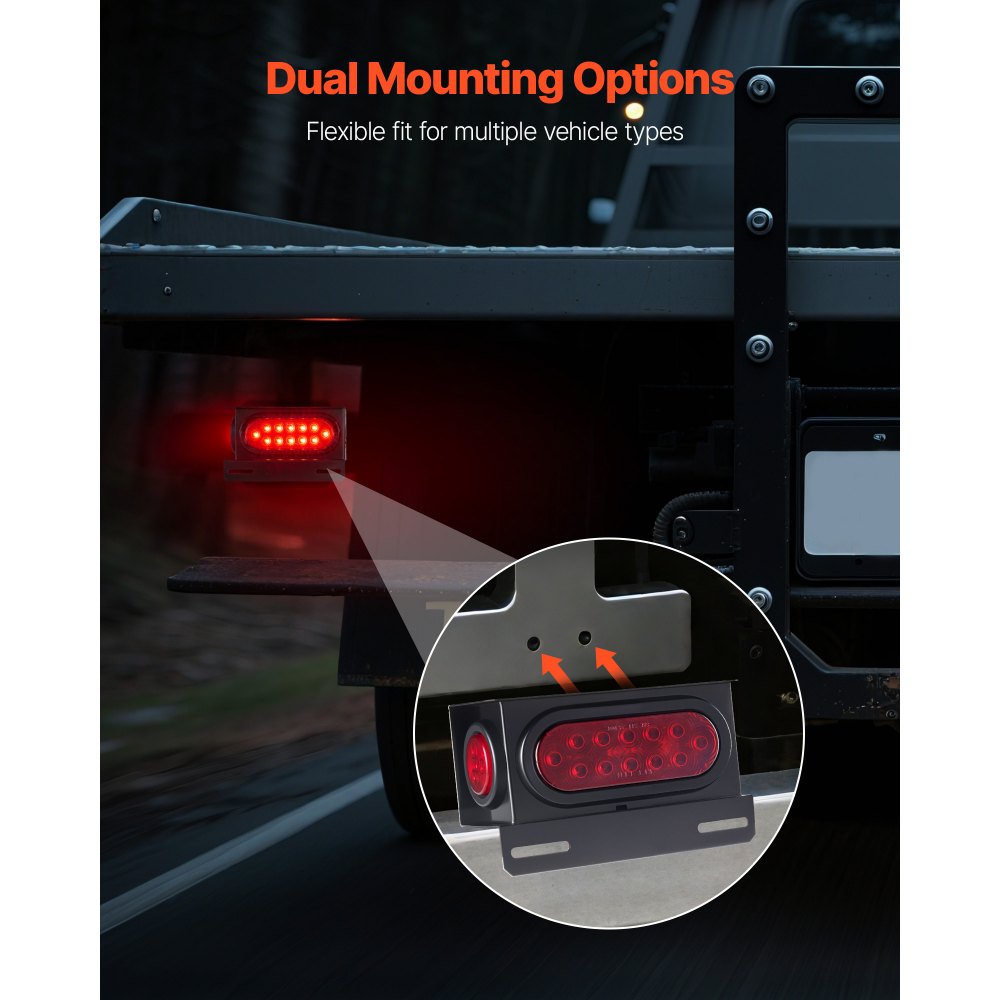 VEVOR Trailer Lights, LED Trailer Tail Lights Kit with Stop Brake Turn Tail Clearance (Side) Lamp, Left and Right Waterproof Dustproof Tow Lighting Kit for Boat Truck Camper RV Snowmobile Bus Caravan