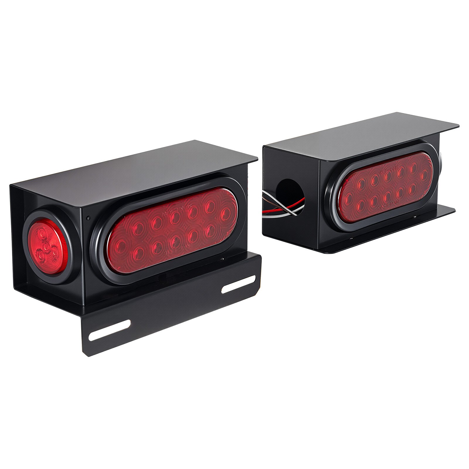 VEVOR Trailer Lights, LED Trailer Tail Lights Kit with Stop Brake Turn Tail Clearance (Side) Lamp, Left and Right Waterproof Dustproof Tow Lighting Kit for Boat Truck Camper RV Snowmobile Bus Caravan