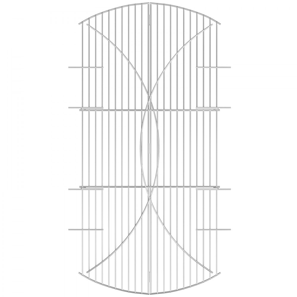 VEVOR Fire Pit Cooking Grill Grate 36 Inch, Foldable Round Cooking Grate, Solid Stainless Steel Campfire BBQ Rack with Foldable Side & Lightweight for Outdoor Picnic Party & Gathering, Silver