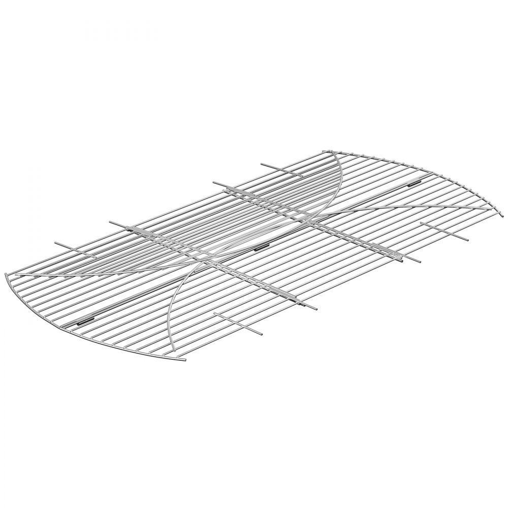 VEVOR Fire Pit Cooking Grill Grate 36 Inch, Foldable Round Cooking Grate, Solid Stainless Steel Campfire BBQ Rack with Foldable Side & Lightweight for Outdoor Picnic Party & Gathering, Silver