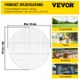 VEVOR Fire Pit Cooking Grill Grate 36 Inch, Foldable Round Cooking Grate, Solid Stainless Steel Campfire BBQ Rack with Foldable Side & Lightweight for Outdoor Picnic Party & Gathering, Silver